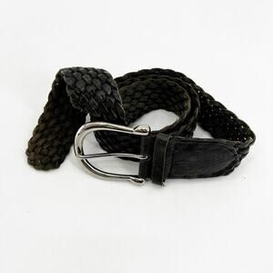 Michael‎ Kors Black Braided Leather Belt XL